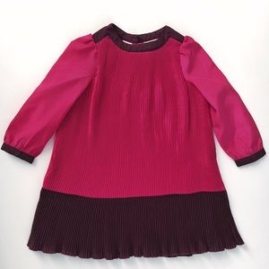 Baker Ted Baker pleated color black swing dress